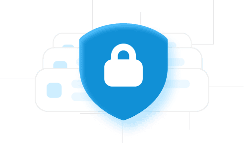 Security shield protecting digital assets